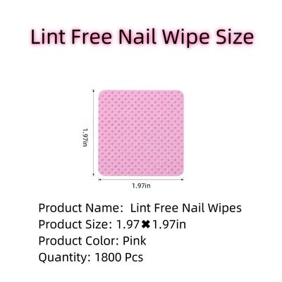 1800 PCS Lint Free Nail Wipes, Gel Nail Polish Remover Wipes, Absorbent Soft Non-woven Fabric Nail Cleaning Pads Lash Glue Wipe Cleaning Pads, Eyelash Extension Glue Wipes for Lash Extension Supplies