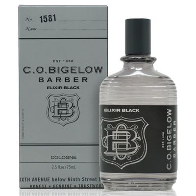 C.O. Bigelow Elixir Black - No. 1581, 2.5 fl oz, Cologne for Men - Musk &amp; Vanilla Long Lasting Mens Cologne - Fresh, Refined, Masculine Perfumes for Men