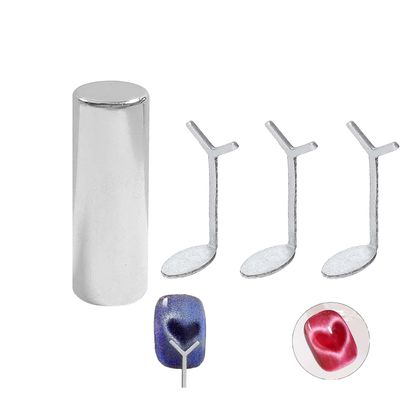 3PCS Heart-Shaped Cat Eye Nail Magnets - Professional Y-Guide Magnetic Tool for Stunning Gel Polish Effects | Salon &amp; Home Manicure Kit (Flexible DIY Design)