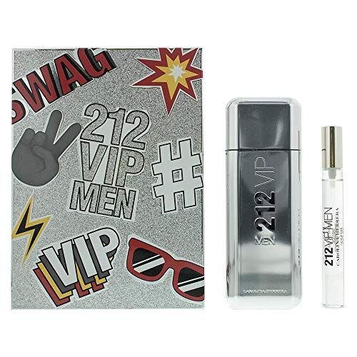 Carolina Herrera 212 VIP Men Men 2 Pc Gift Set 3.4oz EDT Spray, 0.33oz EDT Spray