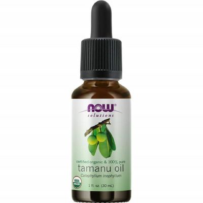 NOW Foods Solutions, Organic Tamanu Oil, Certified Organic and 100 Pure, Promotes Hydration and Rejuvenation, 1-Ounce