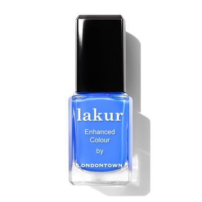LONDONTOWN lakur Nail Polish - Chip-Resistant, Non-Toxic, Conditions &amp; Hydrates Nails Glossy Azure Blue, Poolside Dream, .40 fl oz