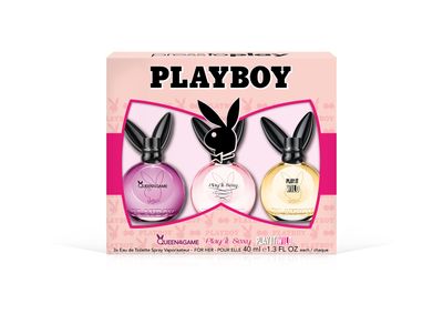 Playboy Female Playboy Omni Female 3pc Set - 1.3 Ounce Eau De Toillette X 3 (Wild, Queen, Sexy), 3.9 Ounce
