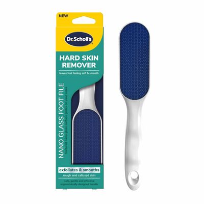 Dr. Scholls Hard Skin Remover Nano Glass Foot File - Foot Callus Remover, Durable Foot Scrubber, Dead Skin Remover, Hygienic Pedicure Tool, Long Lasting Foot Buffer, Soft Smooth Feet