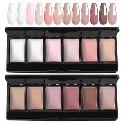AIMEILI Hema Free Cream Nail Polish 12 Colours UV LED Soak Off Set