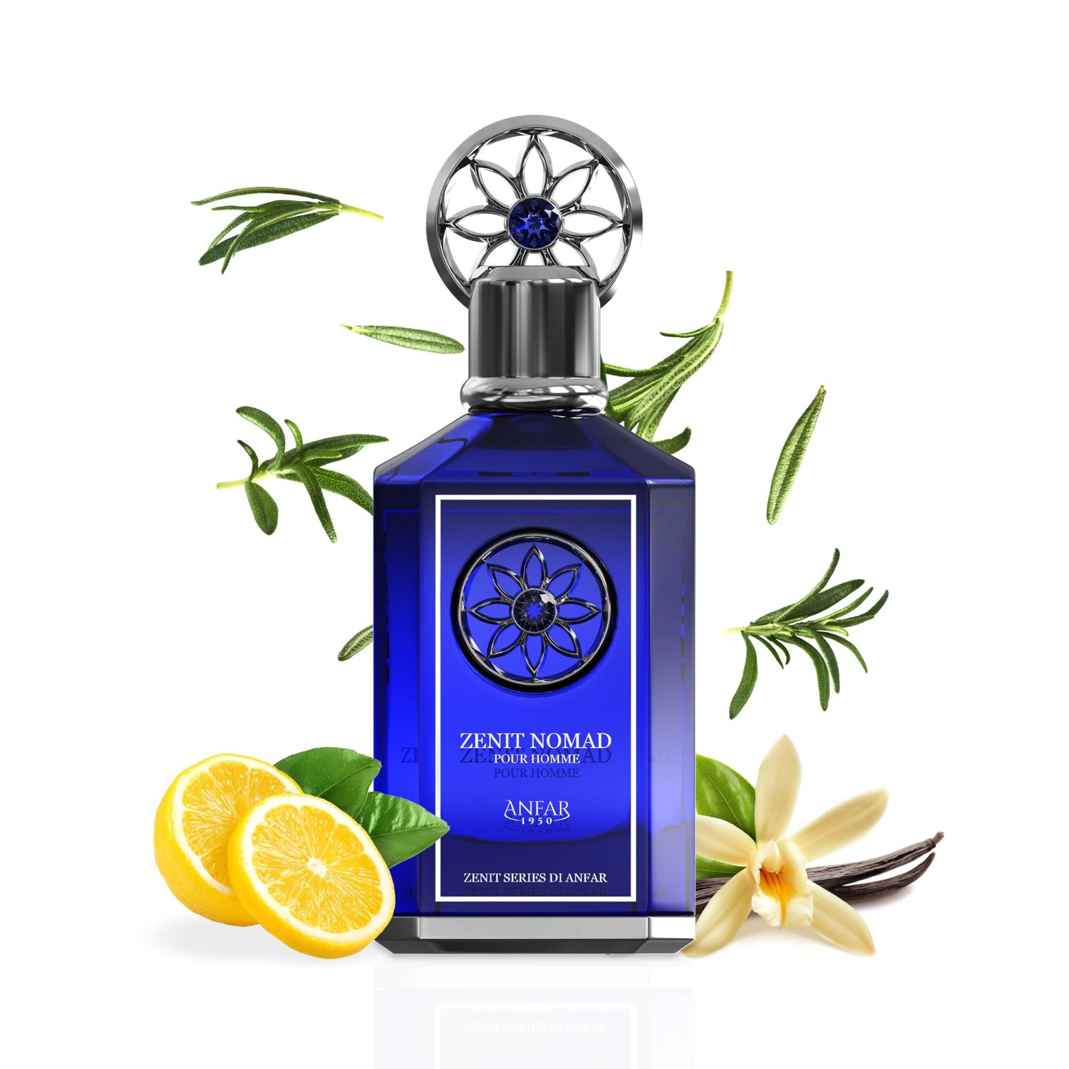 Anfar Zenit Nomad Pour Homme Extrait de Parfum 1950, 3.4 fl oz, Lemon, Bergamot, Pineapple, Oud, Amber,FOR MEN,100ML