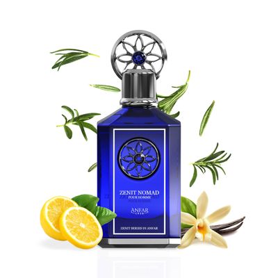 Anfar Zenit Nomad Pour Homme Extrait de Parfum 1950, 3.4 fl oz, Lemon, Bergamot, Pineapple, Oud, Amber,FOR MEN,100ML