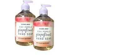 Value Pack of 2 Trader Joes Pink Pomelo Grapefruit Hand Soap 17Fl.Oz