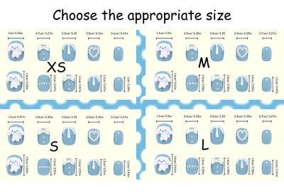Roffatide Anime Cinnamoroll Cute Press on Nails Short - Square Shape Fake Nails Made by Soft Gel Lightweight &amp; Comfortable Reusable Glue on Nails Short 4 Sizes Kawaii Gel Nail Kit with Glue Girls Gift