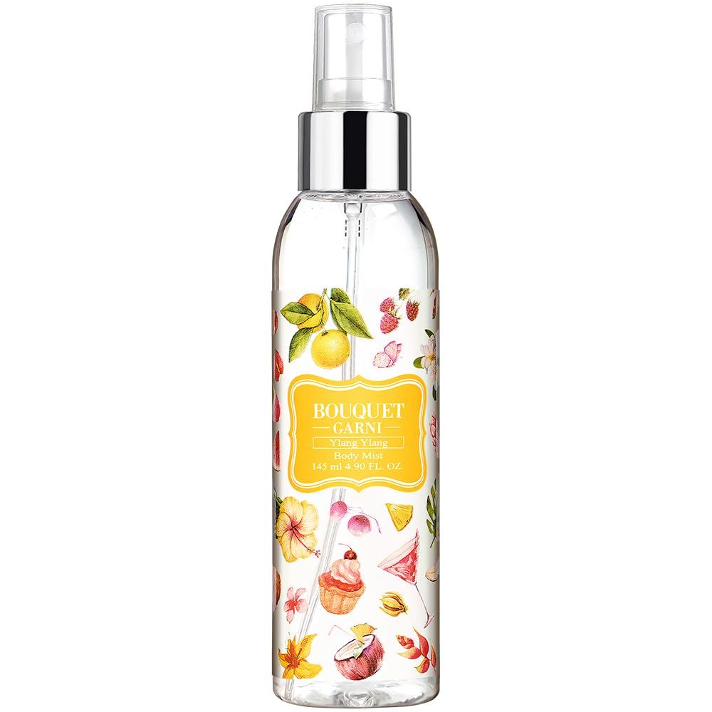 Bouquet Garni Hair &amp; Body Mist Ylang Ylang Fragrance - Long-lasting Moisture &amp; Fragrance, Mist for Women, Low Irritation (Containing Vitamin E, Citrus Acid) - 4.9 oz