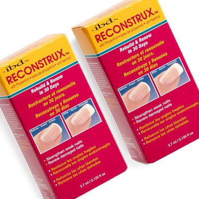IBD Reconstrux Nail Repair Treatment - Nail Strengthener for Weak &amp; Damaged Nails, Nail Growth Treatment for Peeling &amp; Brittle Nails - 0.125 fl oz, 2 Pack
