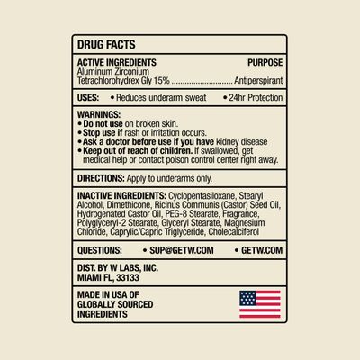 W By Jake Paul Mens Antiperspirant, Odor Blocking, Vitamin-Infused Deodorant for Men, 24-Hour Sweat Protection - Fresh Ice, 2.6 oz
