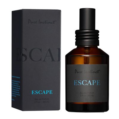 Pure Instinct ESCAPE The Original Pheromone Infused Essential Oil Perfume Cologne - Mens Collection - TSA Ready (Spray Bottle 2 Fl. Oz./60mL)