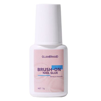 GLAMERMAID Super Strong Brush on Nail Glue for Press on Nails, 7g Acrylic False Nail Tips Glue, Long Lasting for Fake Nails &amp; Stick on Nails