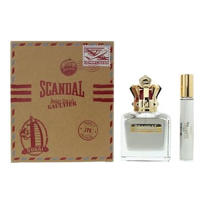 Jean Paul Gaultier Scandal 2 Pc Eau de Toilette Spray Set for Men (3.4 Ounce 0.67 Ounce)