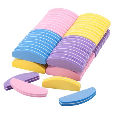 80 Count Mini Nail Buffers Kit, 100/180 Grit Buffing Blocks Small Nail Files for Acrylic and Natural Nails