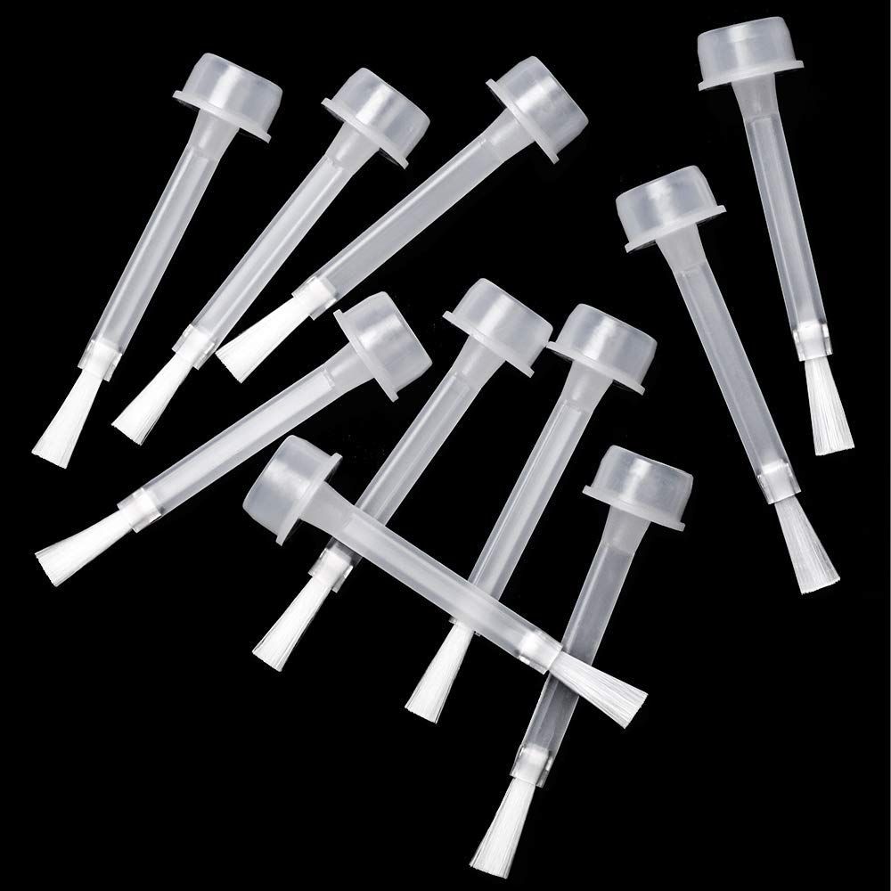 AZUREBEAUTY Dip Powder Replacement Liquid Brush 10pcs/set for Dipping Powder Base Coat/Top Coat/Activator Brushes