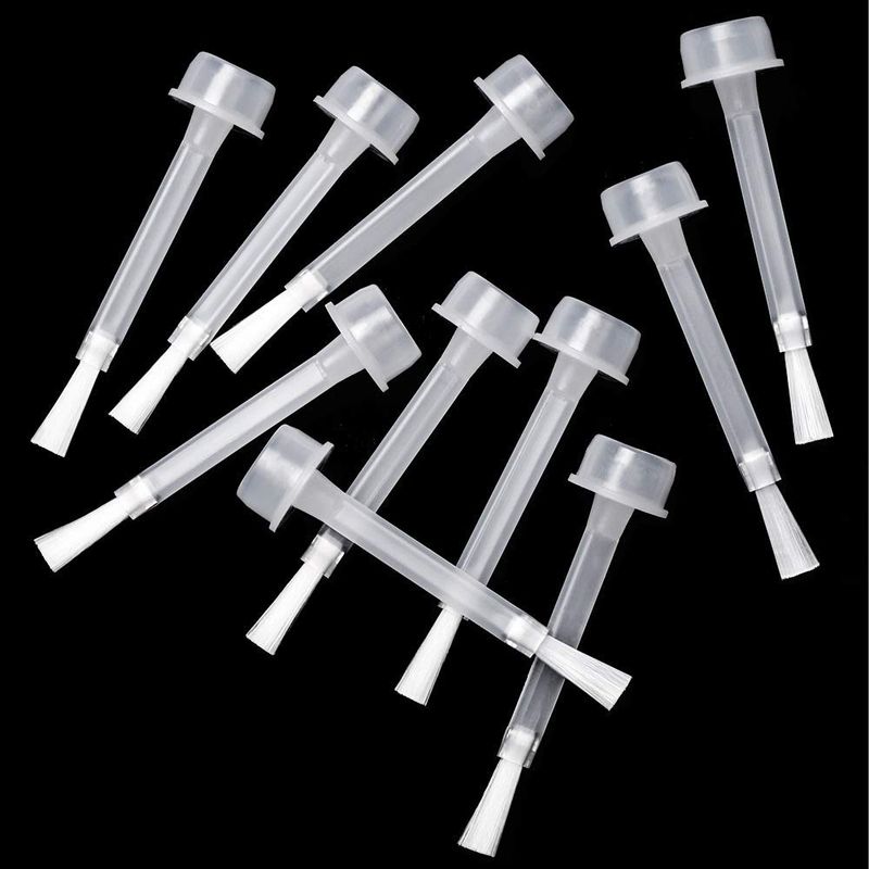 AZUREBEAUTY Dip Powder Replacement Liquid Brush 10pcs/set for Dipping Powder Base Coat/Top Coat/Activator Brushes