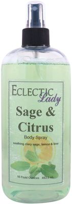 Eclectic Lady Sage And Citrus Body Spray, 16 ounces, Body Mist for Women with Clean, Light &amp; Gentle Fragrance, Cologne with Soft, Subtle Aroma For Daily Use