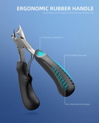 Nail Clippers for Thick &amp; Ingrown Toenails - Sharp Curved Blade &amp; Non-Slip Handle -Toenail Clippers for Men, Women, and Seniors - Professional Heavy-Duty Pedicure Tool Gift