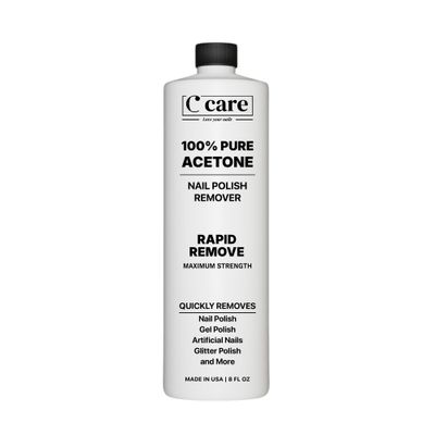 100 Pure Acetone Nail Polish Remover | Professional Quality | Easy To Use | Rapidly Removes Natural, Gel, Acrylic, shellac, and Glitter Nails | 8 Fl oz