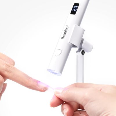 BEAUTPAL Handheld UV Light for Nails Mini Nail Dryer LED Light with Magnetic Stand, LCD Screen - Cordless Rechargeable USB Gel Nail Lamp Fast Curing for Home DIY Manicure
