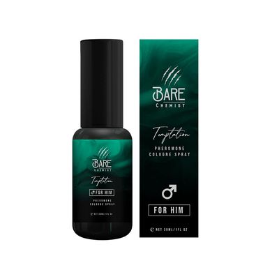Bare Chemist Pheromones for Men to Attract Women (Temptation) Cologne - Extra Strong, Concentrated Proven Formula Spray