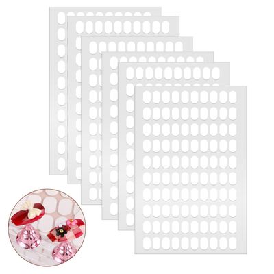 Trinkrittey 600 Pcs False Tip Double Sided Adhesive Tapes Double Sided Tapes for Nail Art Holder Nail Art Display Tapes Pre-cut Nail Display Strips for Nail Art Holder Nail Display Book, White