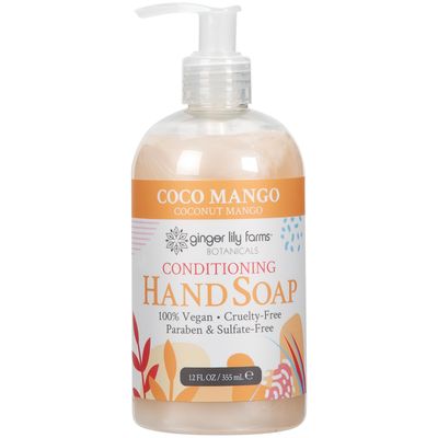 Ginger Lily Farms Botanicals Conditioning Liquid Hand Soap, Coco Mango, 100 Vegan &amp; Cruelty-Free, Coconut Mango Scent, 12 Fl Oz