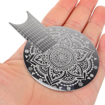 NOLITOY 3pcs Nail Stamper, Nail Stamping Plates Flower Leaf Butterfly Stencils for Home Salon Manicure Design Supplies Tools