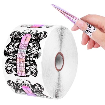 DouborQ 500PCS Acrylic Nail Forms,Nail Extension Tips,Nail Forms for Acrylic Nails,Acrylic Nail UV Gel Nail Forms Guide Stickers Nail Art Equipment for Salon