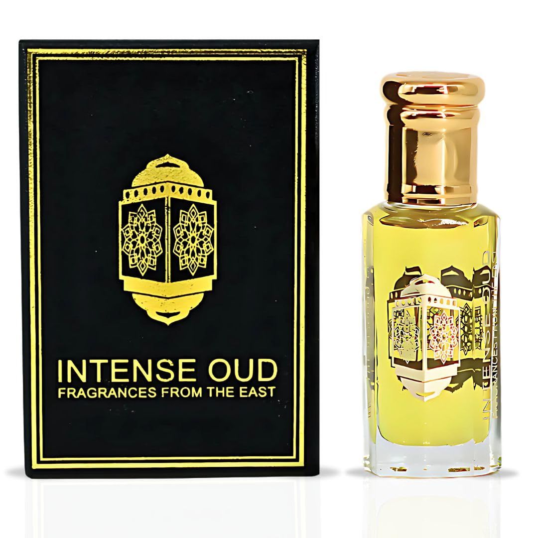 INTENSE OUD Erba Long Lasting Arabian Perfume Oils for Women 12ML (0.40 OZ) Fragrance Oil with Zesty Citrus, Vanilla and Musk - Luxury Concentrated Perfume Oil in Elegant Black Gift Box