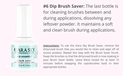 KIARA SKY Dip Manicure Nail Liquid Essentials | 0.5 fl oz | Step 6 Brush Saver (cleans brushes)