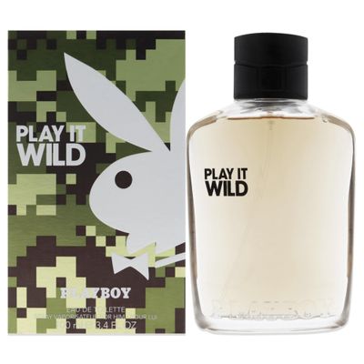 Playboy Play It Wild Eau de Toilette Spray for Men, Multi, Oriental Vanilla Fragrance, 3.4 Fl Oz