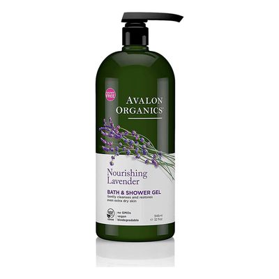 Avalon Organics Bath &amp; Shower Gel, Nourishing Lavender, 32 Oz