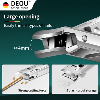 DEOU Folding Ultra-Thin Nail Clippers, Newly Upgraded Anti-Splash mini Stainless Steel Manicure Tool, take with You When Traveling, own Nail File, Mens and Womens Gifts (Nail Clippers Gift Box)