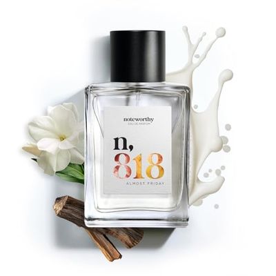 Noteworthy n,818 Almost Friday Eau De Parfum - Jasmine, Milk, Rosewood | Sophisticated, Warm Fragrance for Any Occasion | Long-lasting Unisex Perfume for Women &amp; Men (100ml)
