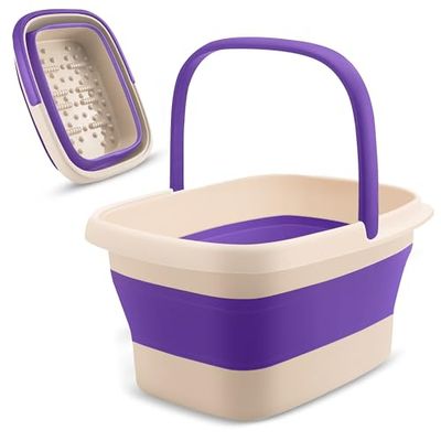 Fivona Collapsible Foot Soak Basin - Pedicure Foot Bath Soaking Tub for Tired Feet, Cracked Heels, Callus Removal &amp; Foot Care