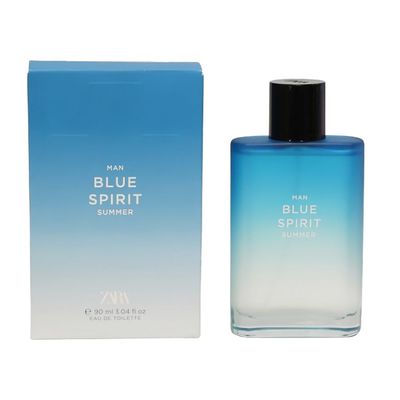 Zara Blue Spirit Summer Mens Perfume EDT Eau de Toilette 90ML (3.04 fl. oz) Fresh &amp; Vibrant Scent with Lavender, Sage &amp; Tobacco Youthful &amp; Intense Fragrance for Summer Nights