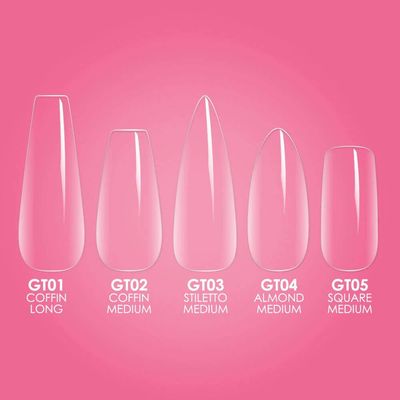 Kiara Sky Soak Off Gelly Tips 500 pieces - Almond Medium
