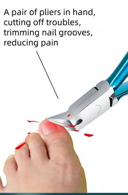 Professional Ingrown Toenail Clippers - 120 Angled Stainless Steel Nail Clippers for Thick/Hard Nails, Double Spring Design, Precise Groove Trimming Tool for Diabetics &amp; Home Pedicure