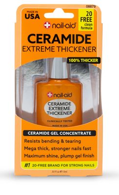 NAIL-AID Ceramide Extreme Thickener Gel Top Coat, Clear, 2 Count