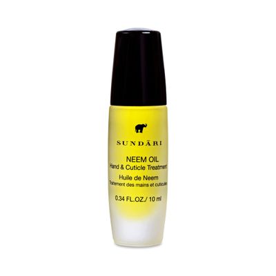 SUNDARI Neem Hand &amp; Cuticle Oil - 0.34 Fl Oz, Roller for Dry Hands, Nails &amp; Cuticles, Hydrating, Non-Greasy, Mess-Free, Pure Plant Extracts