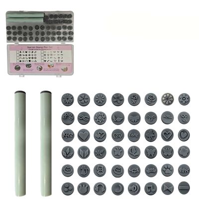 48 Pcs Nail Art Stamp Pens Set, Flower Nail Stamper Pen, Quick Nail Art Tools with Different Patterns, Stamping Pen for Beginner DIY Salon Manicure