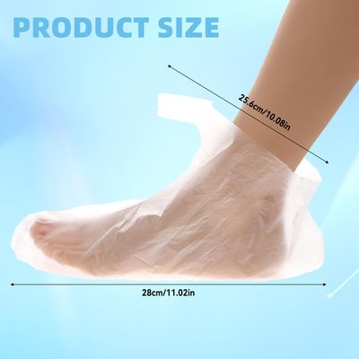 Qianyu 100Pcs Paraffin Bath Liners Disposable Foot Film Cover Plastic Moisturizing Socks Foot Anti-Cracking Paraffin Wax Bags for Dry Cracked Hands Feet Skin Care Spa Trial Shoes