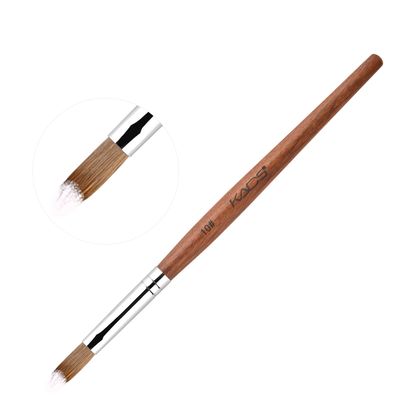 KADS Nail Acrylic Brush Kolinsky Nail Extension Brush Oval Crimped Shaped Sturdy Wooden Handle Acrylic Powder Nail Art Brush Professional Manicure Pedicure (10)