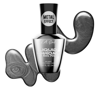 L.A. Girl Liquid Chrome Nail Polish, Gunmetal Gray GNL908
