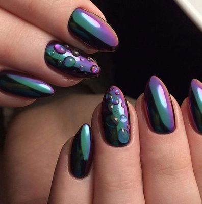 PrettyDiva Chameleon Chrome Nail Powder - Ombre Multi-Chrome Pigment With Mirror Finish, Color Shifting Nail Powder - Fairy