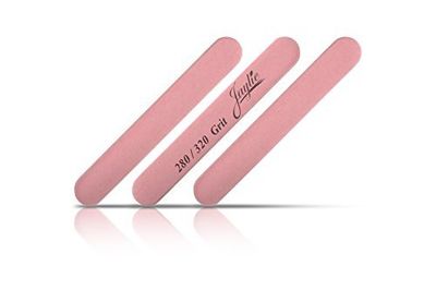 Mini Pink Salon Cushion Board Nail Files 280/320 Very Fine (50 Pack)