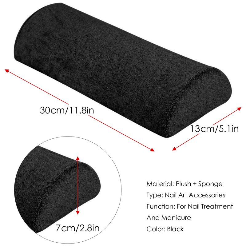 Watris Veiyi Soft Sponge Manicure Nail Hand Rest Cushion, Nail Art Table Holder Pad, Arm Rest Pillow for Ladies Girls Manicure, Detachable Washable Nail Salon Accessories Tools